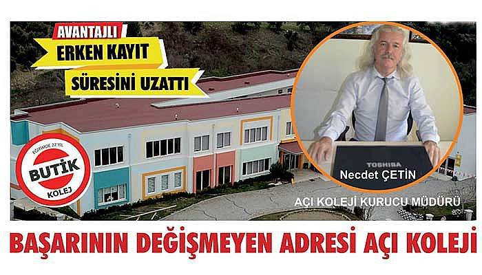Başarının Değişmeyen Adresi Açı Koleji, Avantajlı Erken Kayıt Süresini Uzattı