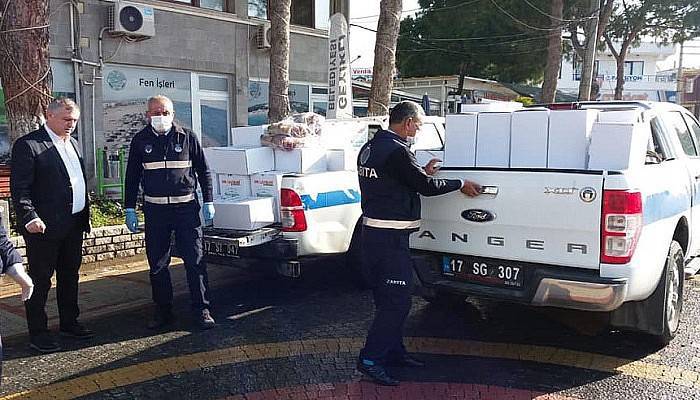 Geyikli’de ihtiyaç sahiplerine gıda paketleri dağıtılıyor