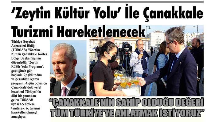 ‘Zeytin Kültür Yolu’ İle Çanakkale Turizmi Hareketlenecek