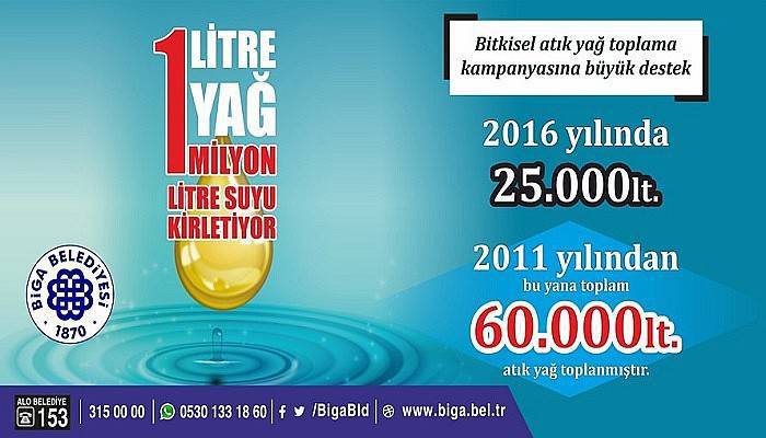 60 bin litre bitkisel atık yağ toplandı