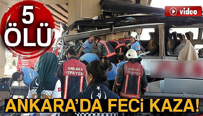 Ankara-Eskişehir karayolunda yolcu otobüsü kaza yaptı: 5 ölü