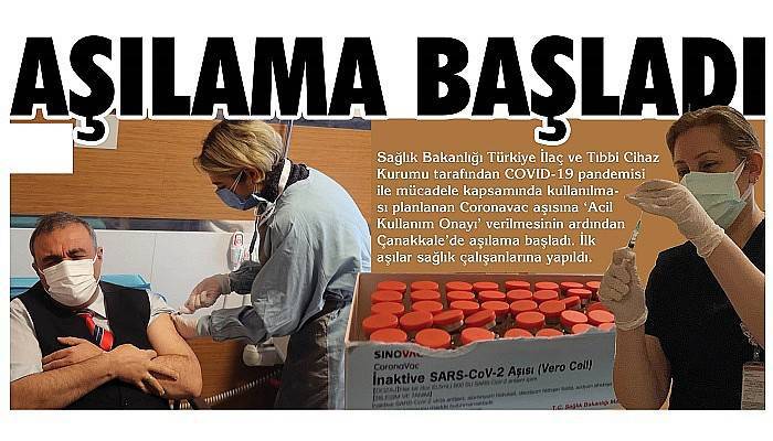 Çanakkale’de Covid19 aşılaması başladı!