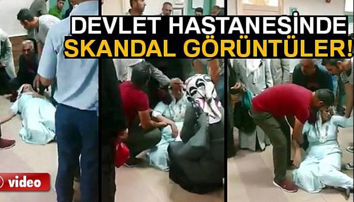 Ağrı Devlet Hastanesi'nde skandal görüntüler