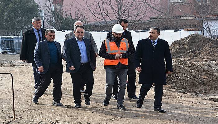 Kaymakam, Şahin'den okul inşaatında inceleme