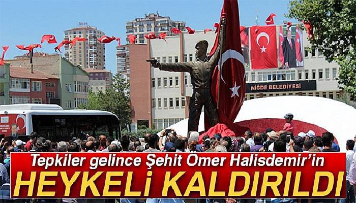 Şehit Ömer Halisdemir’in heykeli kaldırıldı