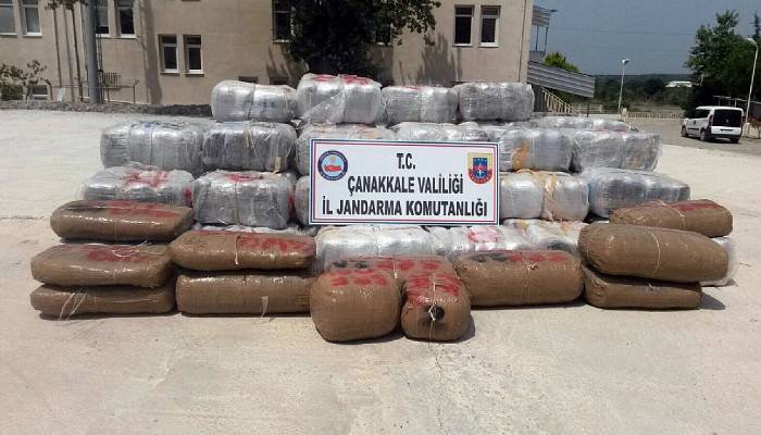 Çanakkale’de 1,5 ton esrar yakalanması...