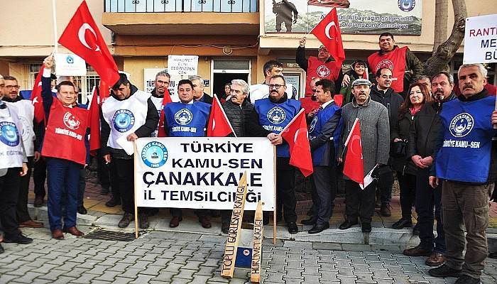 Sendika üyeleri yapılan zamları protesto etti