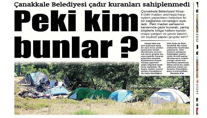 Çanakkale Belediyesi çadır kuranları sahiplenmedi Peki kim bunlar ?