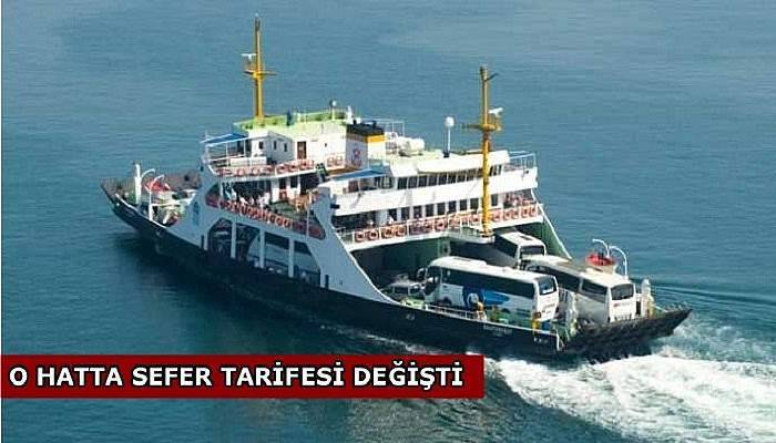 Ada hattındaki sefer değişikliği duyuruldu