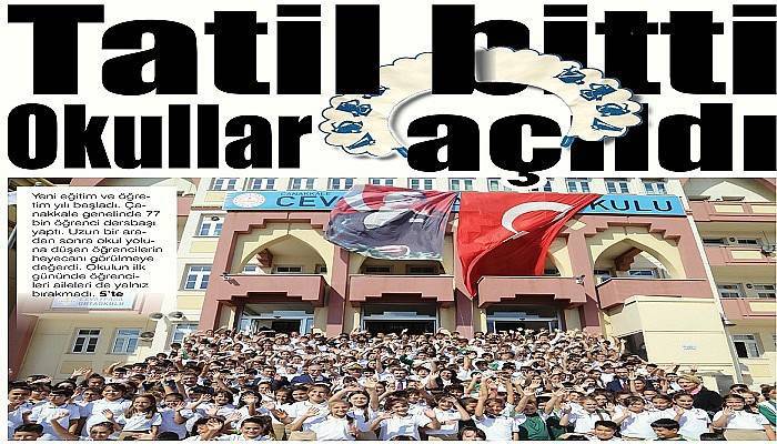Tatil bitti Okullar açıldı