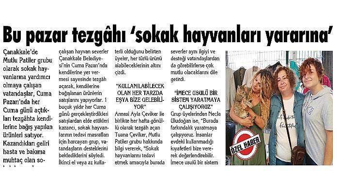 Bu pazar tezgâhı ‘sokak hayvanları yararına’