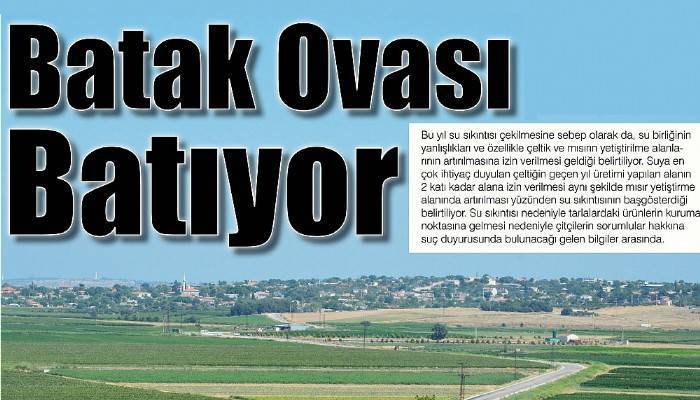 Batak Ovası Batıyor