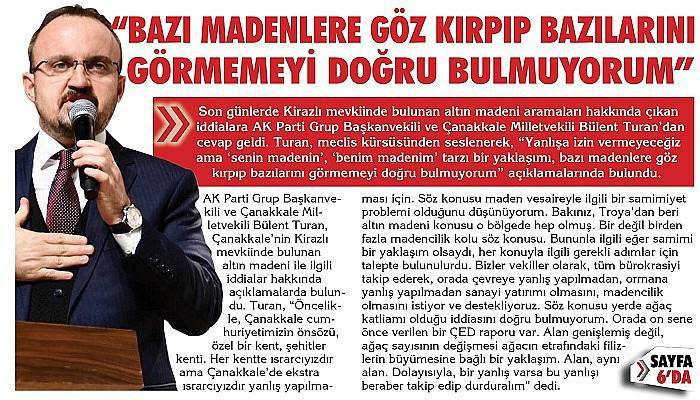 “Bazı madenlere göz kırpıp bazılarını görmemeyi doğru bulmuyorum”