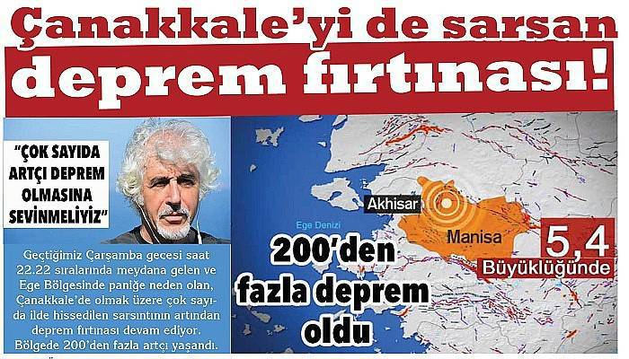Çanakkale’yi de sarsan deprem fırtınası!