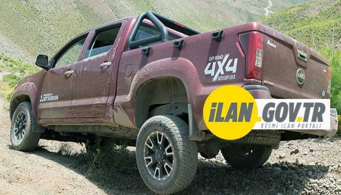 3 ADET ARAZİ TİPİ 4X4 ÇİFT KABİNLİ DİZEL KAMYONET KİRALANACAK
