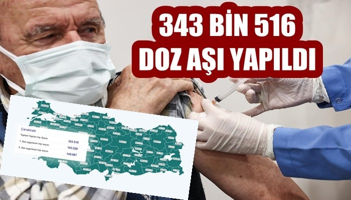 343 bin 516 doz aşı yapıldı