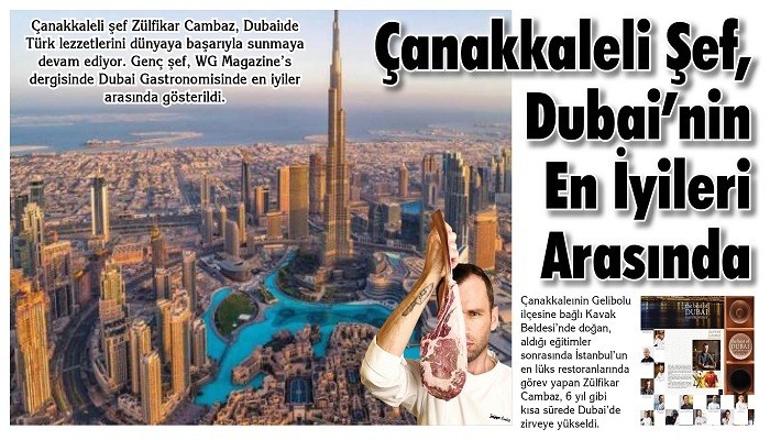 Çanakkaleli Şef, Dubai'nin En İyileri Arasında