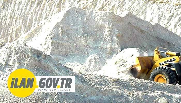 RUHSATI İPTAL EDİLEN İŞLETMENİN 59 BİN TON PERLİT MADENİ SATILACAK