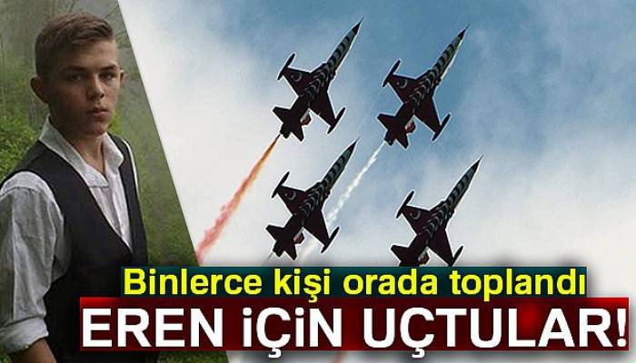 Türk Yıldızları Trabzon’da şehit Eren Bülbül için uçtu