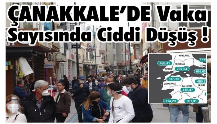 Çanakkale’de vaka sayısında ciddi düşüş