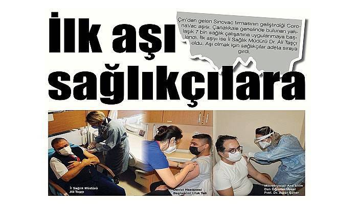 İlk aşı sağlıkçılara