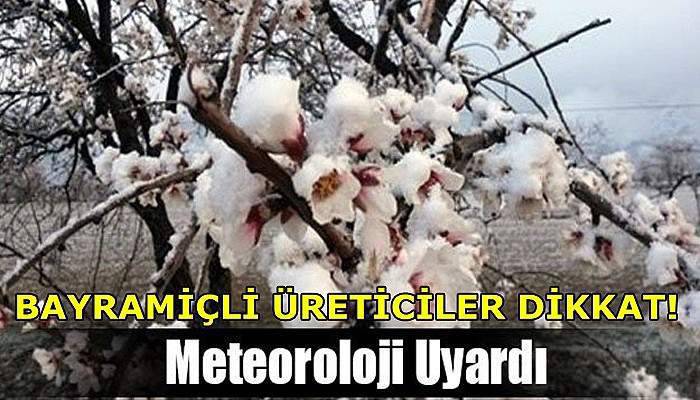 Bayramiç'e don ve buzlanma uyarısı