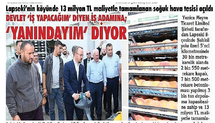 13 milyon TL’ye inşa edilen soğuk hava tesisi açıldı