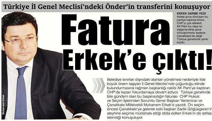 Türkiye İl Genel Meclisi’ndeki Önder’in transferini konuşuyor: Fatura Erkek'e çıktı!