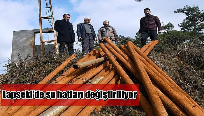 Lapseki’de su hatları değiştiriliyor