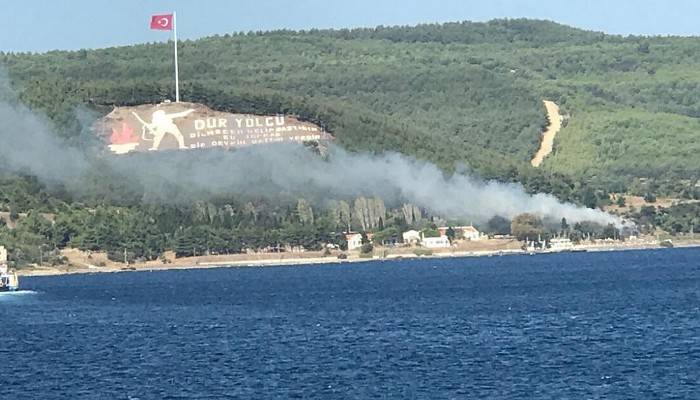 Dur Yolcu yazının altında orman yangını başladı