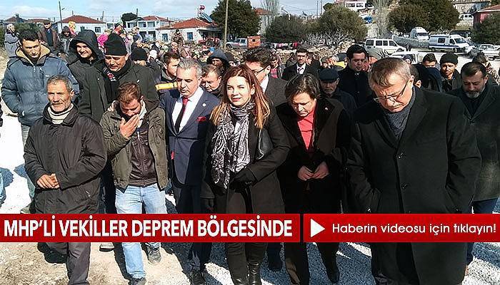 İncelemede bulunup, depremzedelerle buluştular (VİDEO)