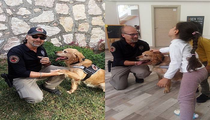 Narkotik Köpeği Shela çocukların gönlünü kazandı