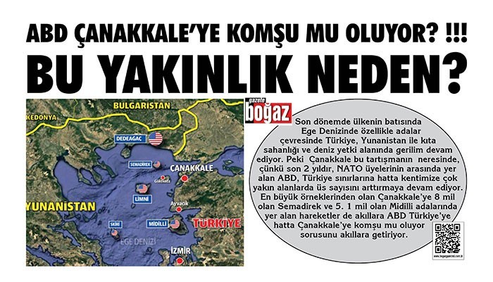 ABD ÇANAKKALE’YE KOMŞU MU OLUYOR?