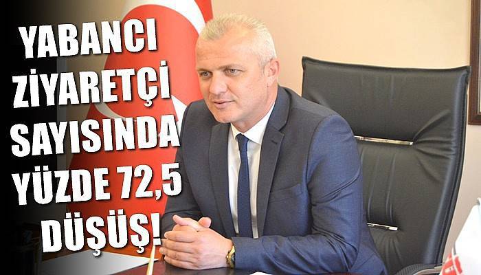Yabancı ziyaretçi sayısında yüzde 72,5 düşüş!