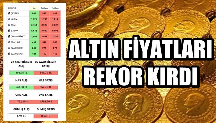 Altın fiyatları rekor kırdı