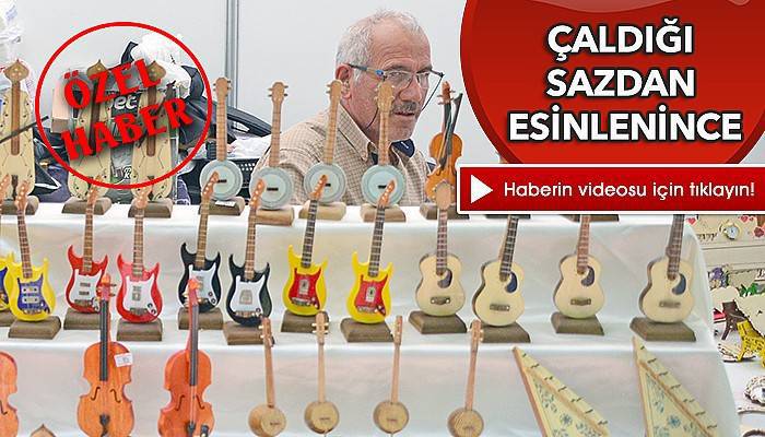 Müzik aletlerinin minyatürünü yaptı (VİDEO)