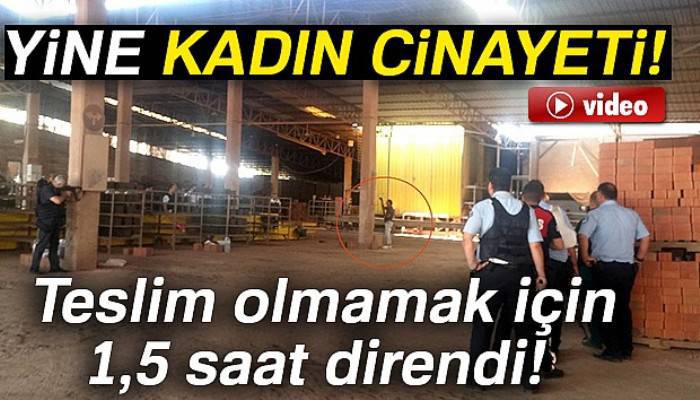 Kadını öldürdü, 1,5 saat polise direndi