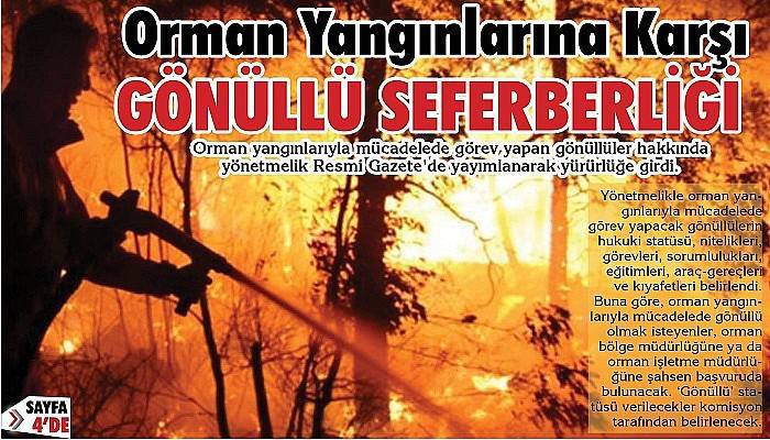 Orman Yangınlarına Karşı Gönüllü Seferberliği