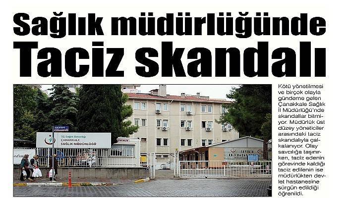 Sağlık müdürlüğünde Taciz skandalı
