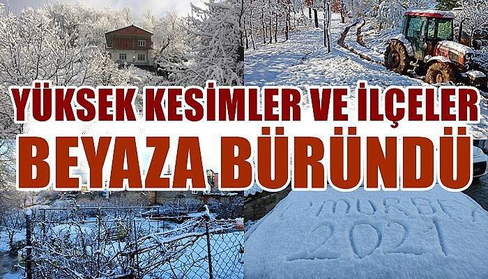 Yüksek kesimler ve ilçeler beyaza büründü