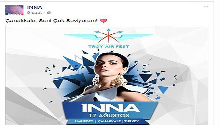 İnna’dan Çanakkalelilere Türkçe mesaj