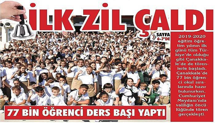 2019-2020 eğitim yılının ilk zili çaldı