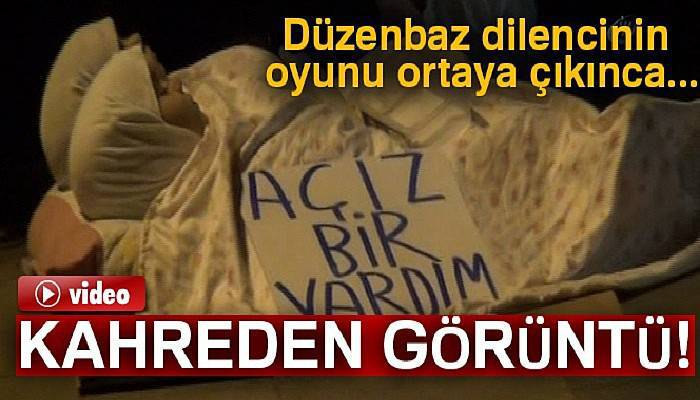 İkiz çocuklarını kullanan dilenci kadının ekip arkadaşı kameraya saldırdı