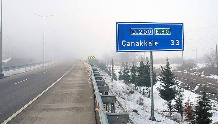 Çanakkale'de sis olumuz etkildedi
