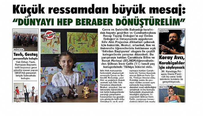 Küçük ressamdan büyük mesaj: “DÜNYAYI HEP BERABER DÖNÜŞTÜRELİM”