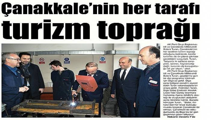 Çanakkale’nin her tarafı turizm toprağı