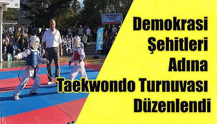 Demokrasi Şehitleri Adına Taekwondo Turnuvası Düzenlendi