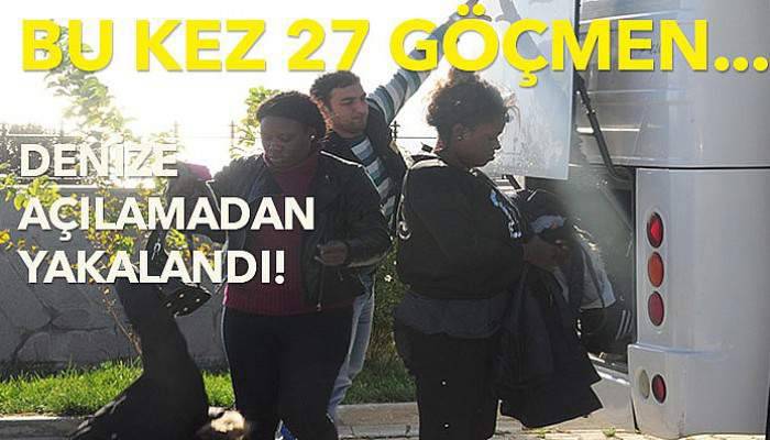 27 göçmen denize açılamadan yakalandı!