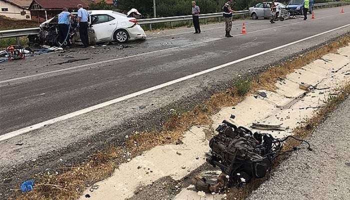 Amasya’da 2 otomobil çarpıştı: 1 ölü, 3 yaralı