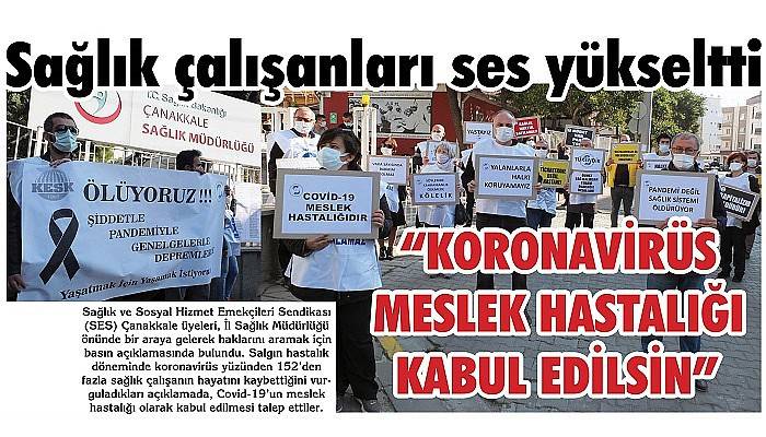 Koronavirüsün meslek hastalığı olarak kabul edilmesini istiyorlar